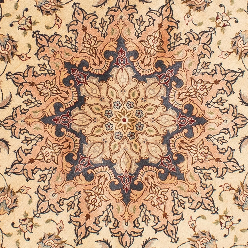 Persisk tæppe - Tabriz - Royal rundt  - 195 x 195 cm - beige