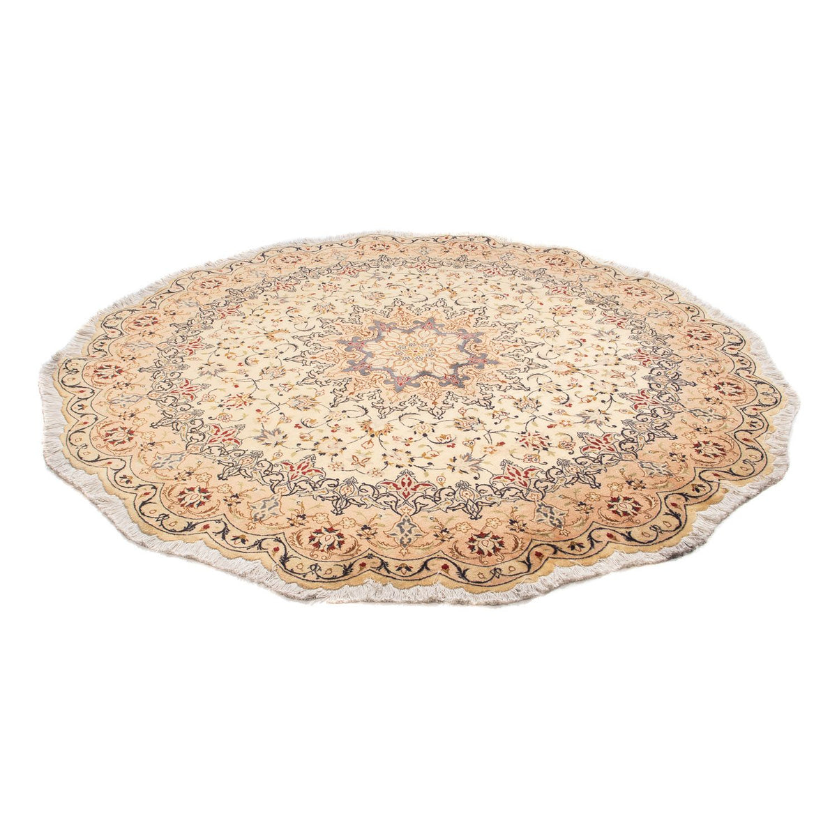 Persisk tæppe - Tabriz - Royal rundt  - 195 x 195 cm - beige