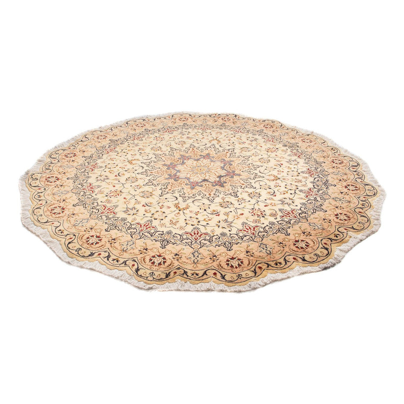 Persisk tæppe - Tabriz - Royal rundt  - 195 x 195 cm - beige
