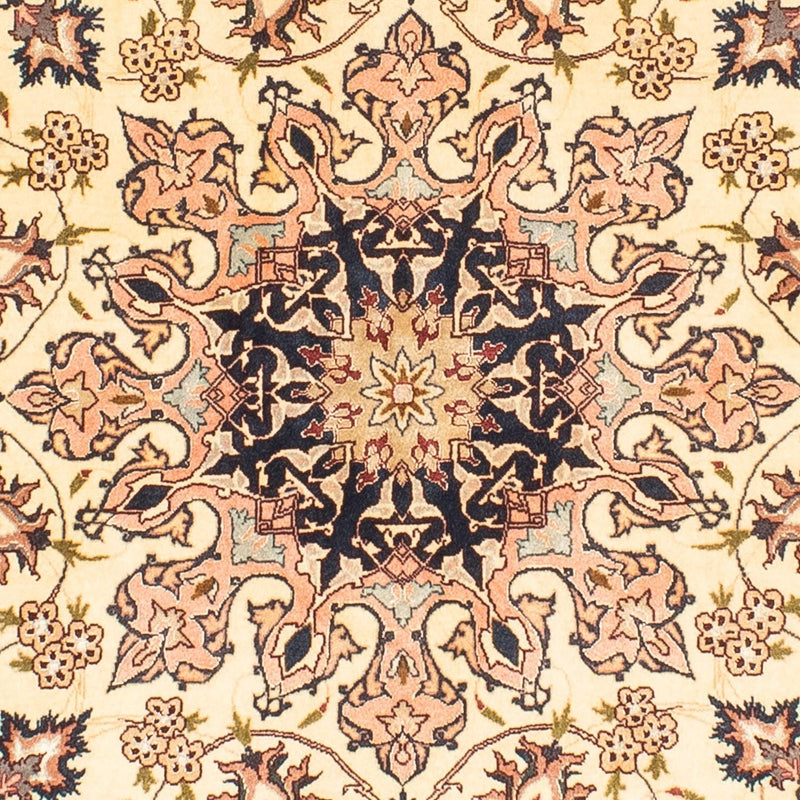 Persisk tæppe - Tabriz - Royal rundt  - 150 x 150 cm - beige