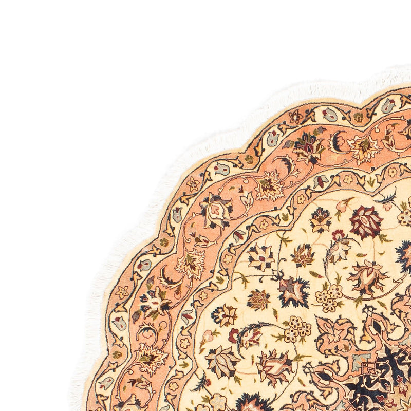 Persisk tæppe - Tabriz - Royal rundt  - 150 x 150 cm - beige
