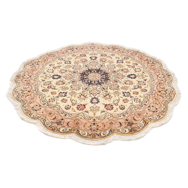 Persisk tæppe - Tabriz - Royal rundt  - 150 x 150 cm - beige