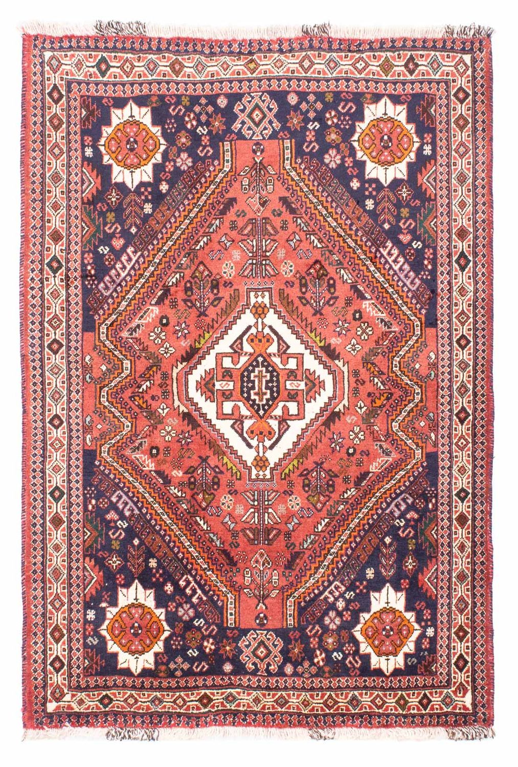 Persisk tæppe - Nomadisk - 170 x 118 cm - lysrød