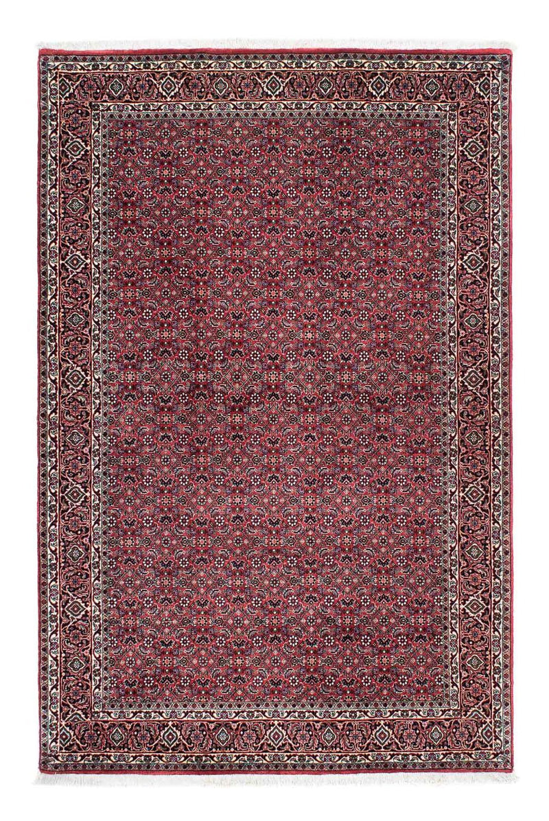 Persisk tæppe - Bijar - 200 x 133 cm - lysrød
