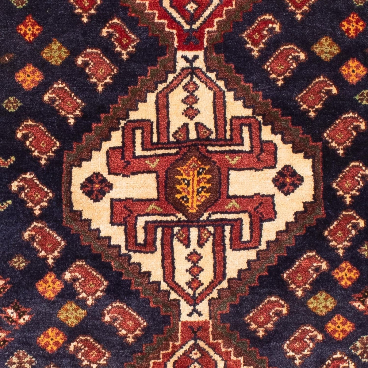 Persisk tæppe - Nomadisk - 148 x 80 cm - mørkeblå