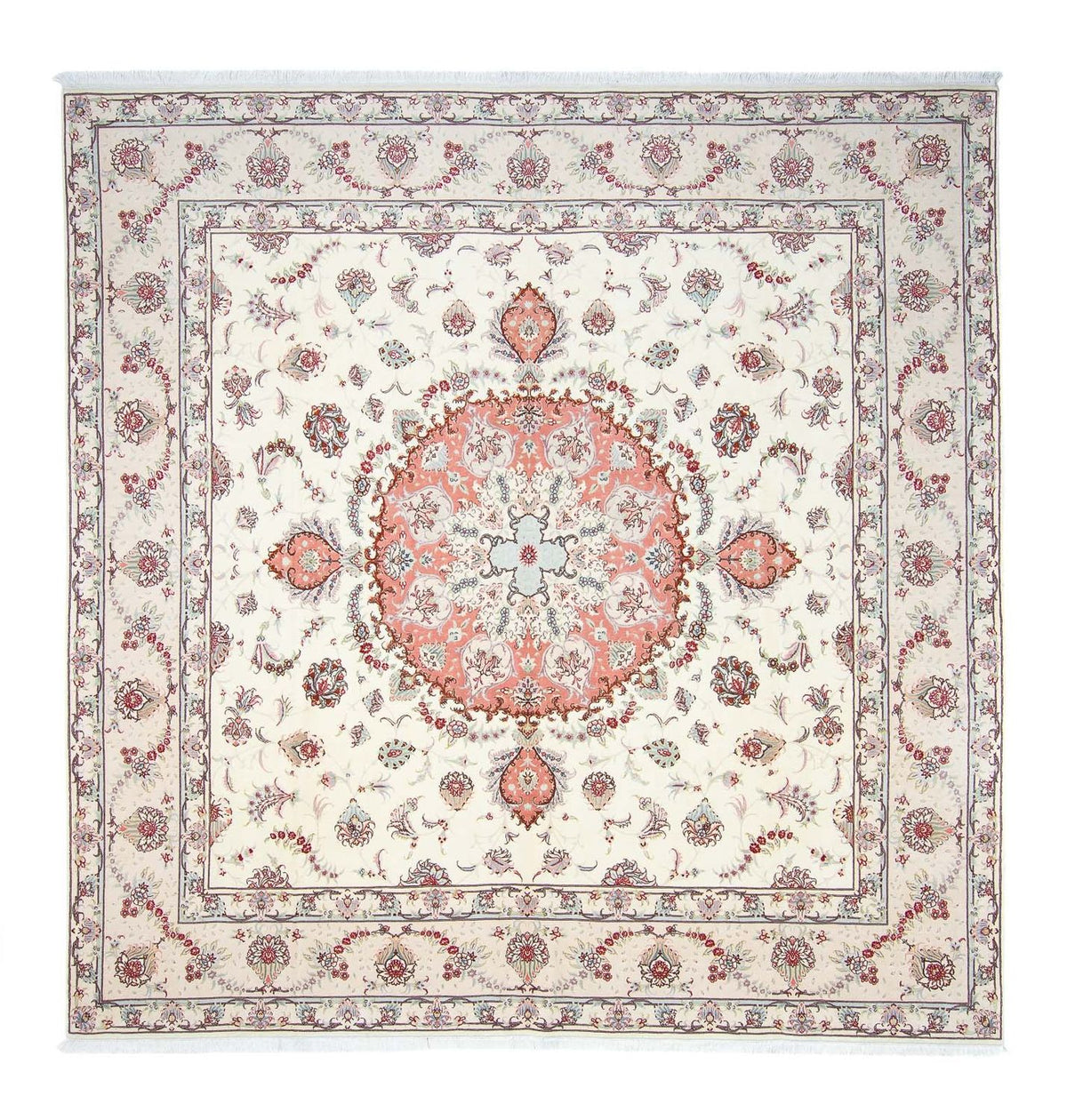 Persisk tæppe - Tabriz - Royal firkantet - 309 x 295 cm - beige