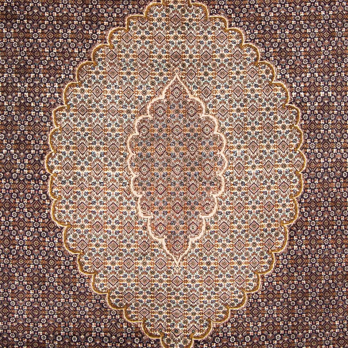 Persisk tæppe - Tabriz - 295 x 202 cm - mørkeblå