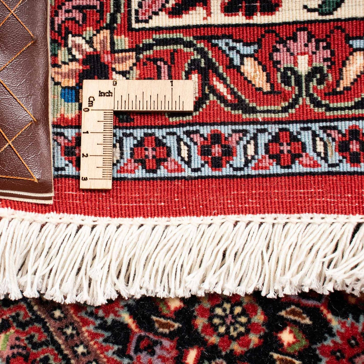 Persisk tæppe - Bijar - 263 x 203 cm - mørkerød