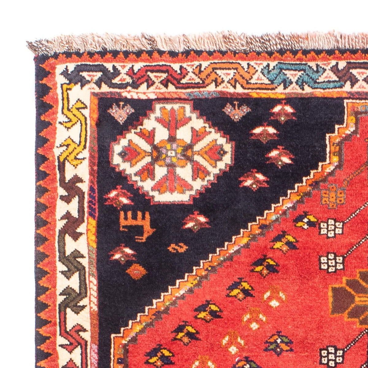 Persisk tæppe - Nomadisk - 158 x 112 cm - mørkerød