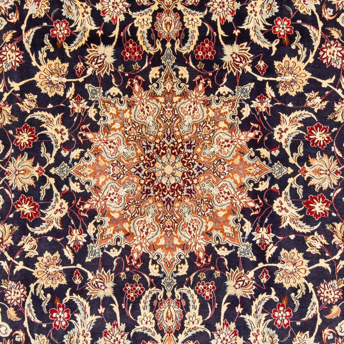 Persisk tæppe - Isfahan - Premium - 327 x 202 cm - mørkeblå