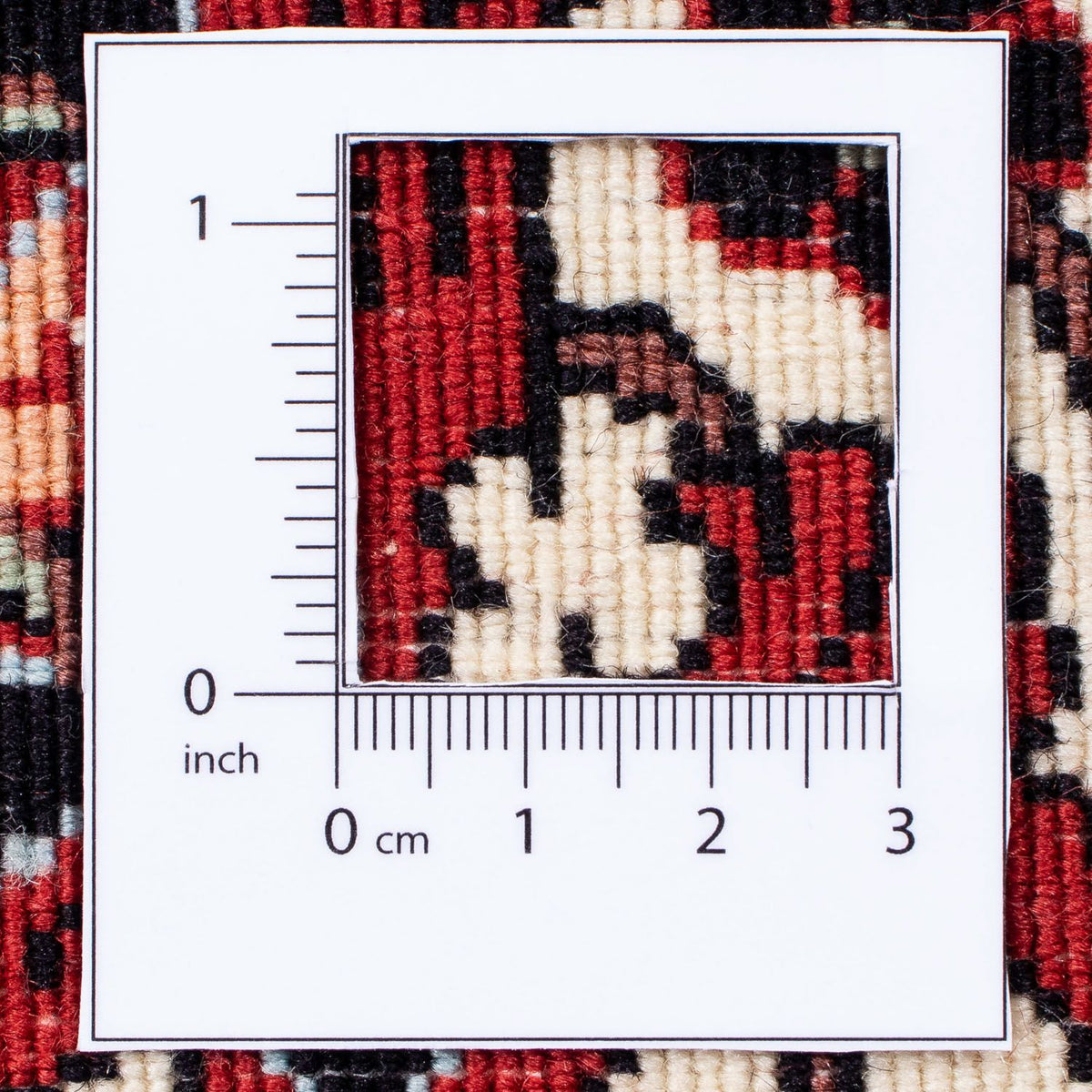 Persisk tæppe - Bijar - 295 x 251 cm - mørkerød