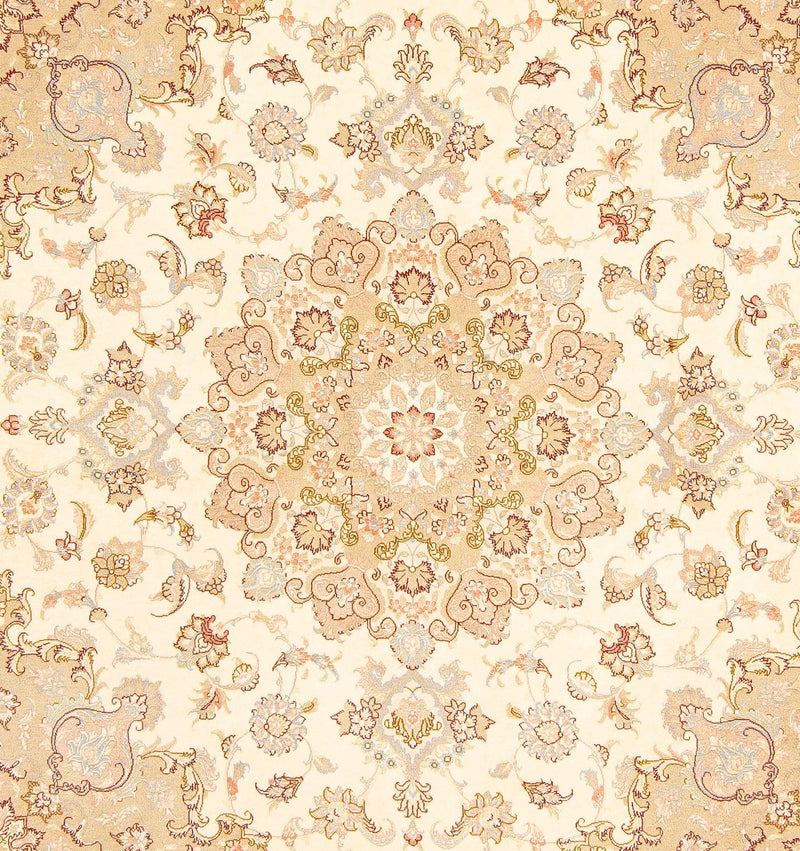Persisk tæppe - Tabriz - Royal firkantet  - 206 x 202 cm - beige