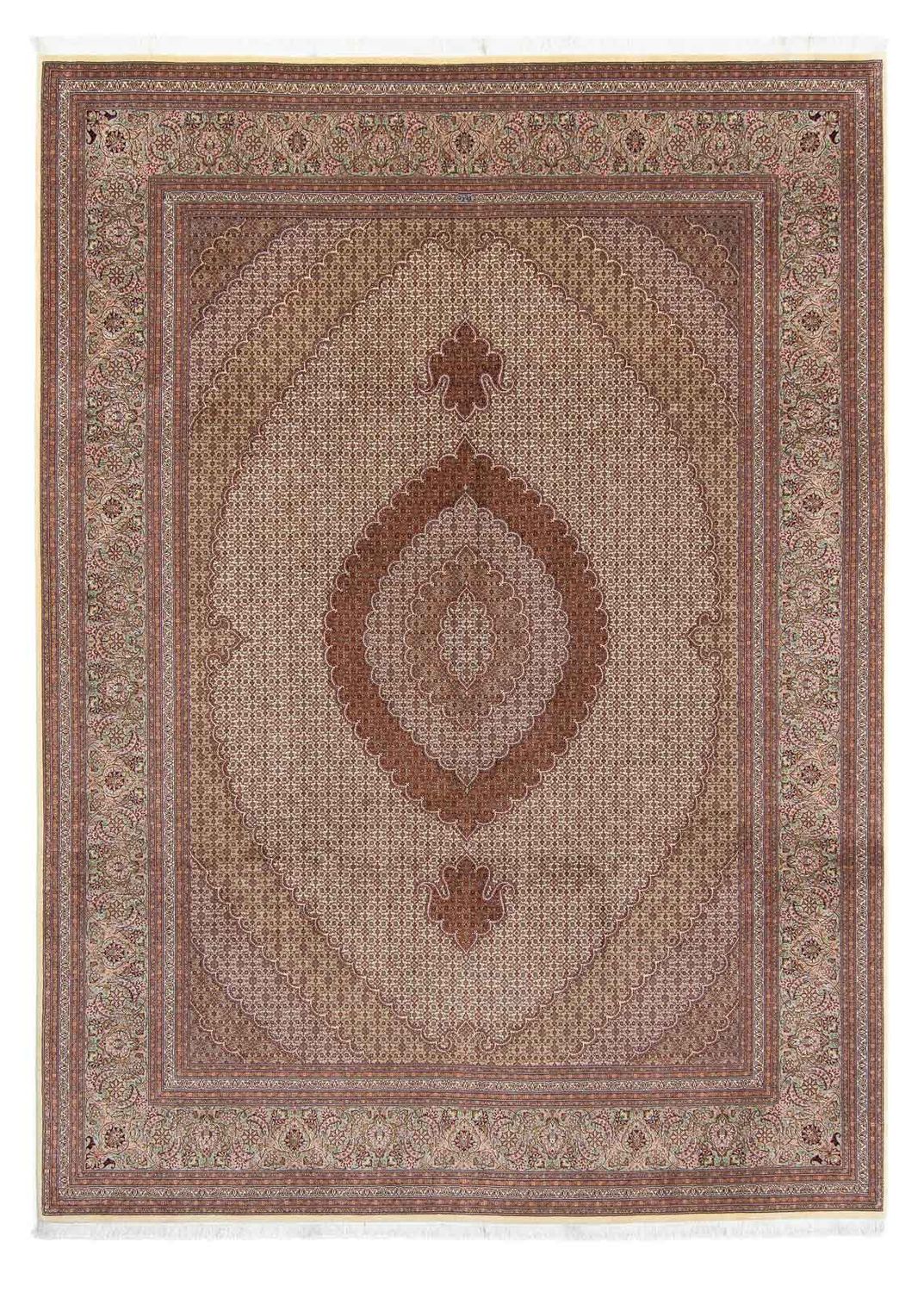 Persisk tæppe - Tabriz - 350 x 254 cm - brun