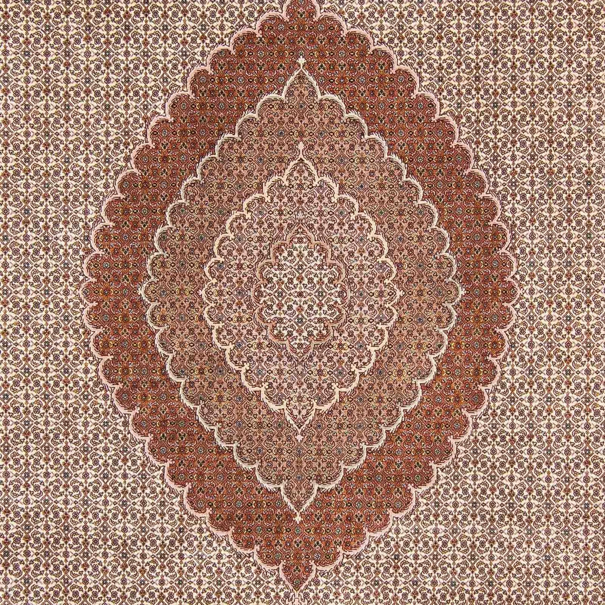 Persisk tæppe - Tabriz - 358 x 255 cm - lys brun