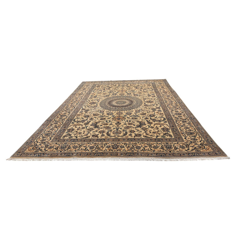 Persisk tæppe - Nain - Premium - 362 x 243 cm - mørk beige