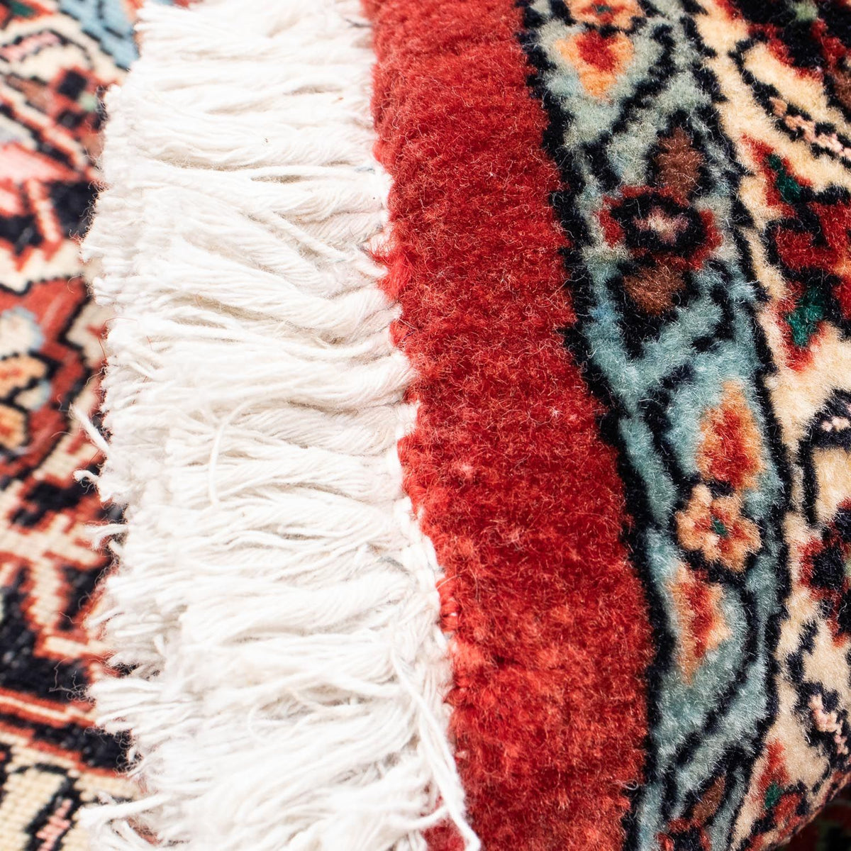 Persisk tæppe - Bijar rundt  - 158 x 158 cm - mørkerød