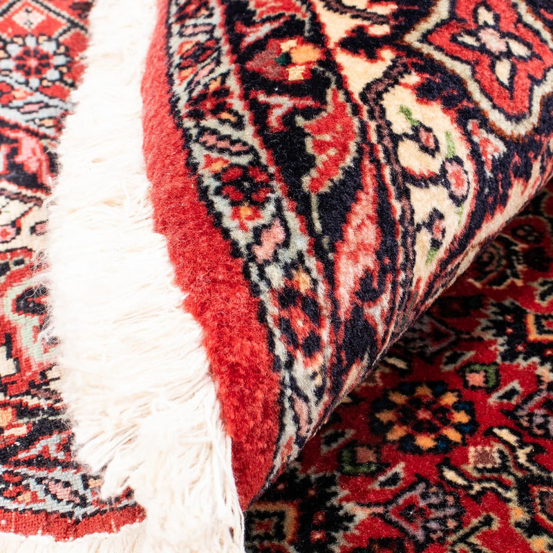 Persisk tæppe - Bijar rundt  - 150 x 150 cm - mørkerød