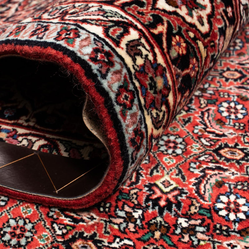 Persisk tæppe - Bijar - 242 x 202 cm - mørkerød