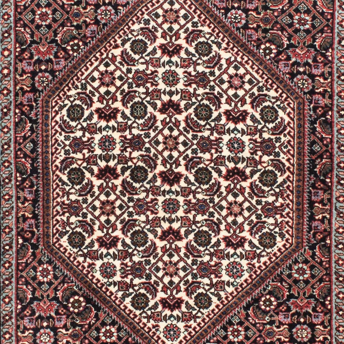 Løber Persisk tæppe - Bijar - 216 x 72 cm - mørkeblå