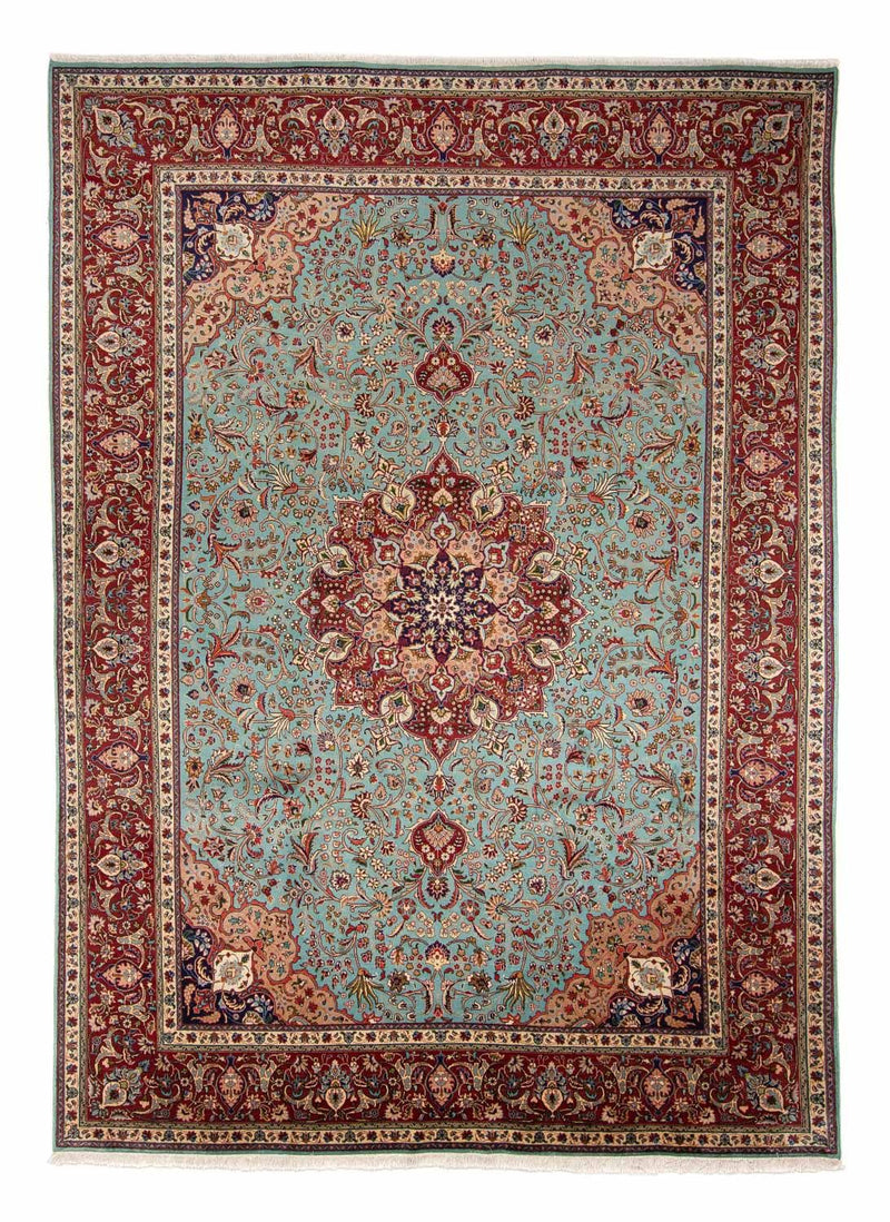 Persisk tæppe - Tabriz - Royal - 350 x 248 cm - turkis
