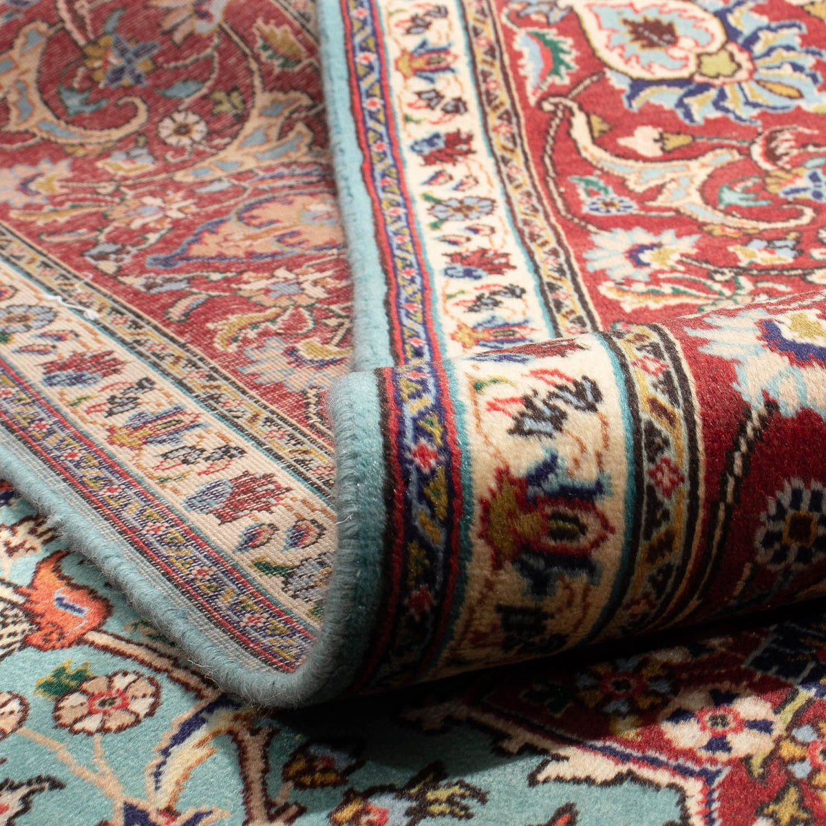 Persisk tæppe - Tabriz - Royal - 350 x 248 cm - turkis