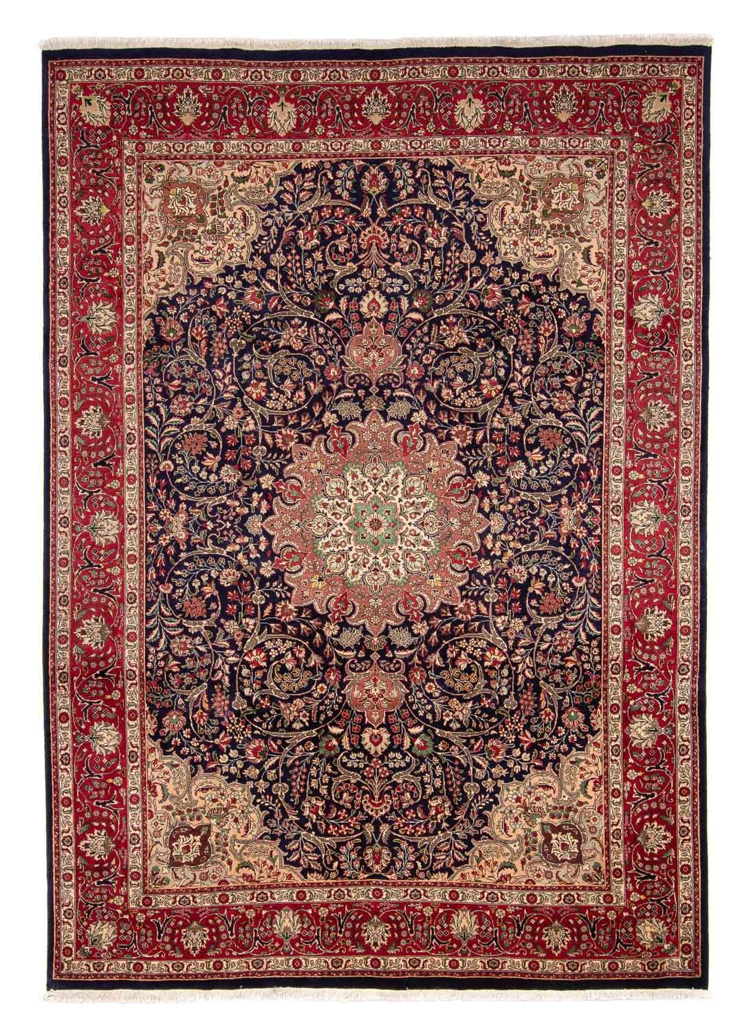 Persisk tæppe - Tabriz - Royal - 342 x 246 cm - mørkeblå