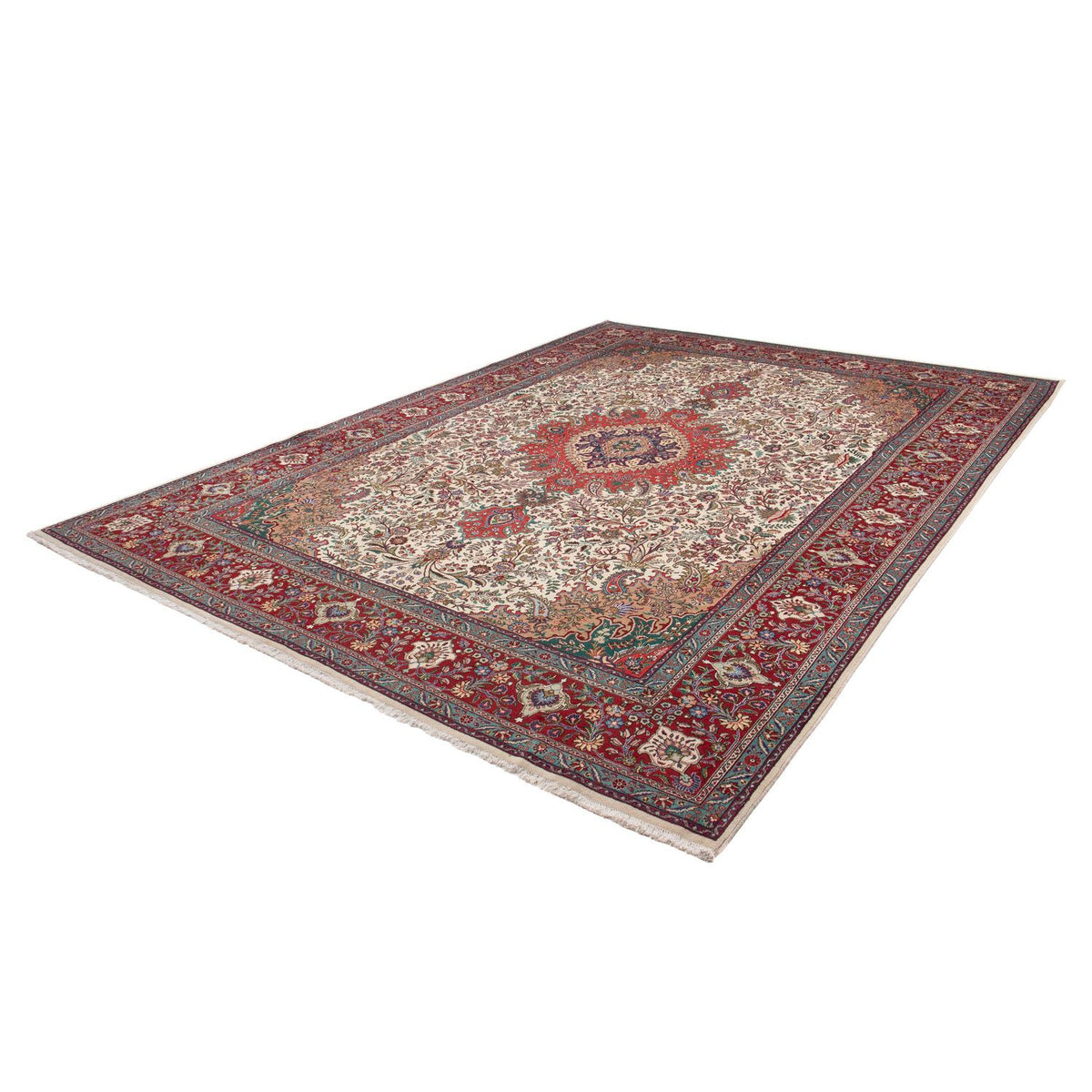 Persisk tæppe - Tabriz - Royal - 349 x 255 cm - rød