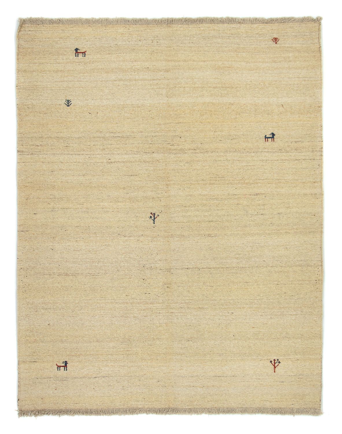 Gabbeh-tæppe - Persisk - 206 x 158 cm - beige