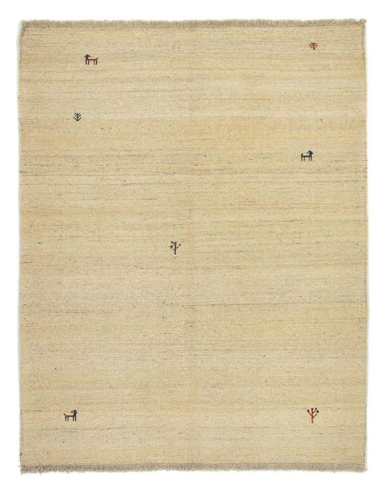 Gabbeh-tæppe - Persisk - 206 x 158 cm - beige