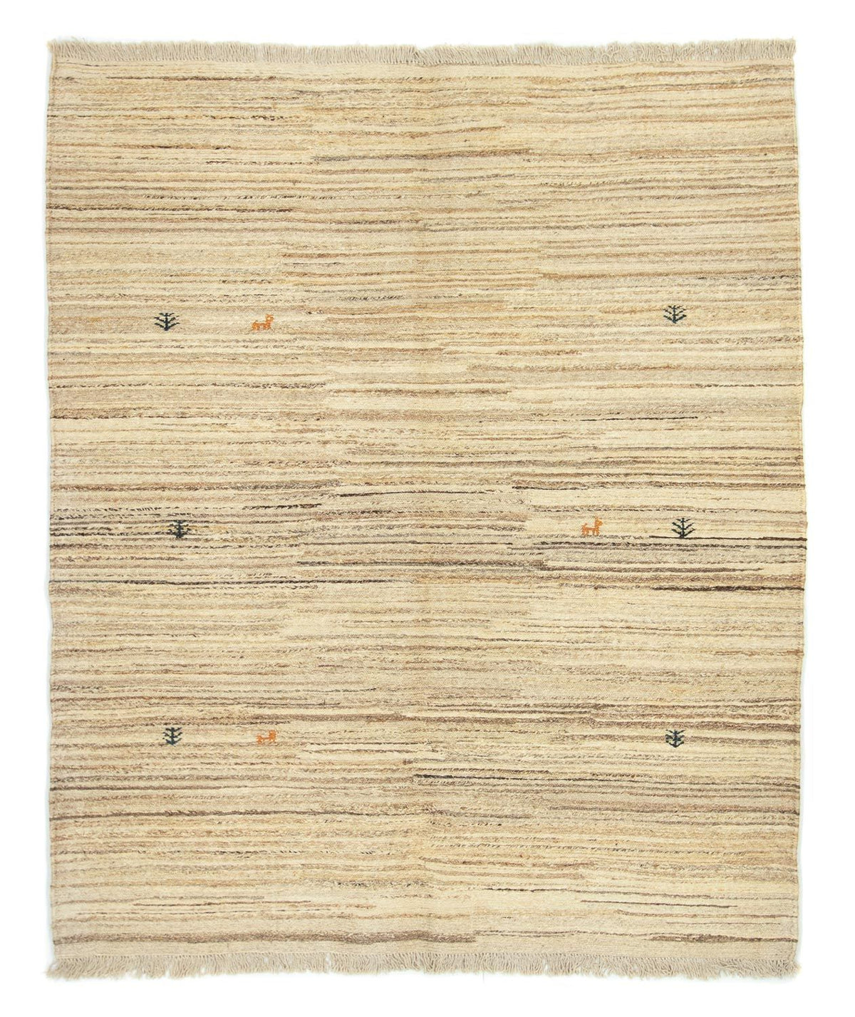 Gabbeh-tæppe - Persisk - 188 x 158 cm - beige