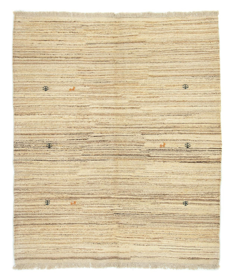 Gabbeh-tæppe - Persisk - 188 x 158 cm - beige