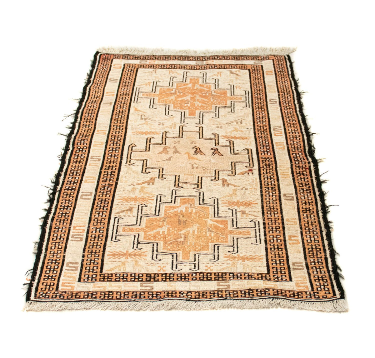 Kelim-tæppe - orientalsk - 103 x 62 cm - beige