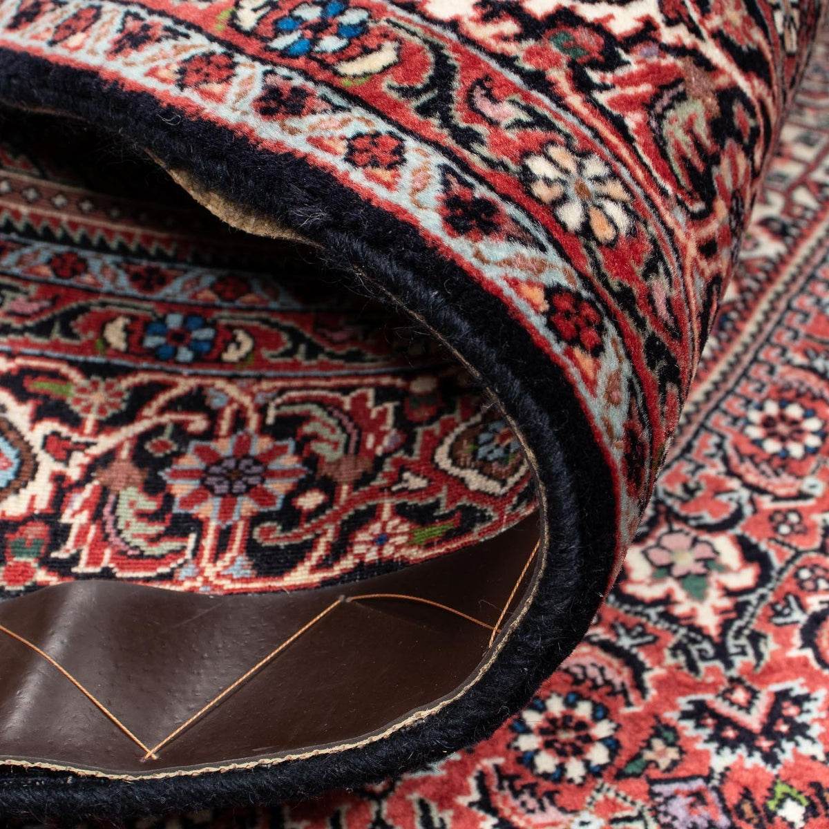 Persisk tæppe - Bijar - 200 x 130 cm - lysrød