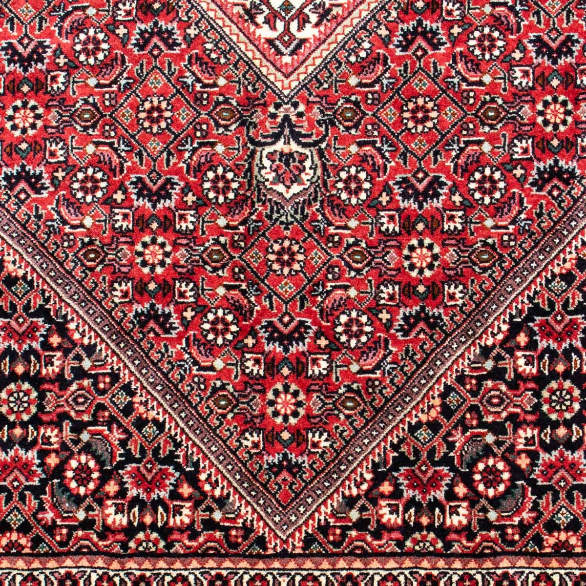 Persisk tæppe - Bijar - 250 x 171 cm - mørkerød