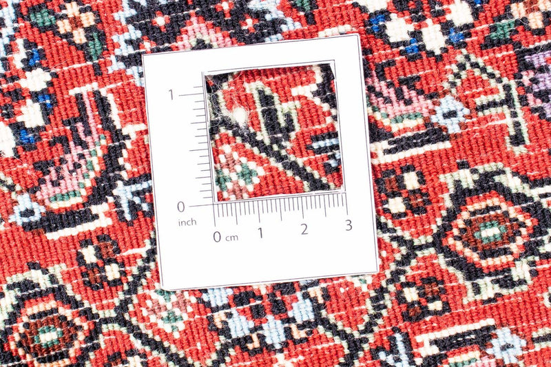 Persisk tæppe - Bijar rundt  - 155 x 155 cm - mørkerød