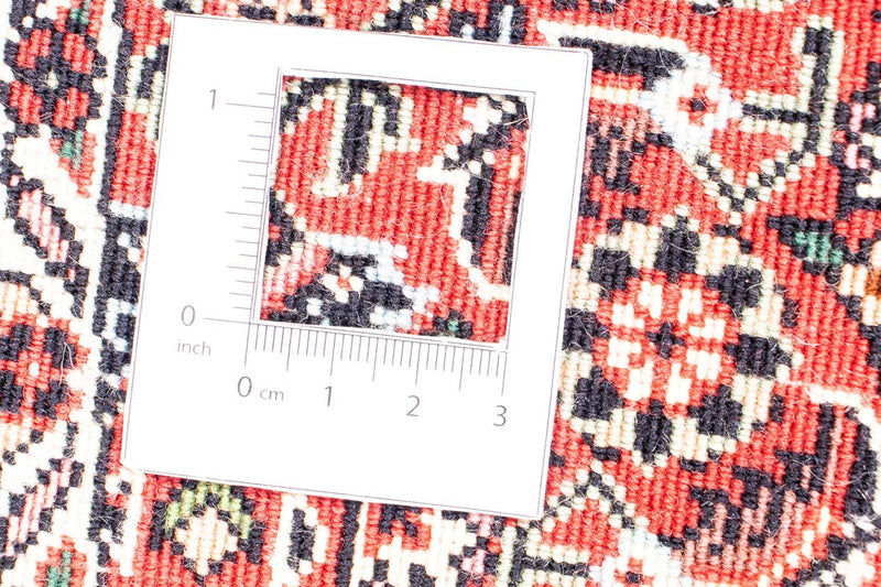 Persisk tæppe - Bijar rundt  - 155 x 155 cm - mørkerød