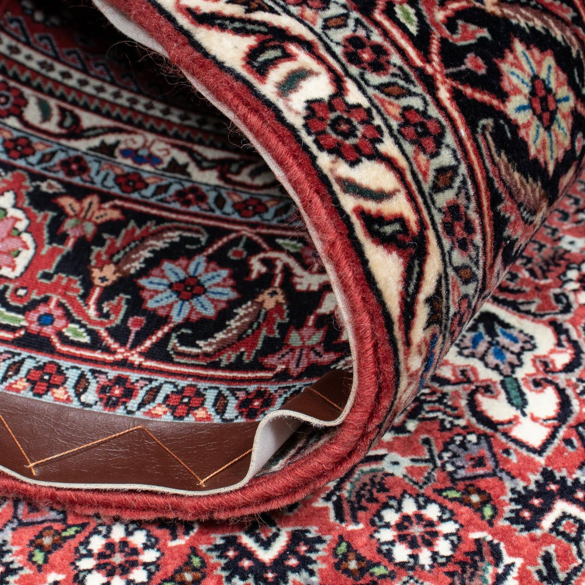 Persisk tæppe - Bijar - 217 x 131 cm - lysrød