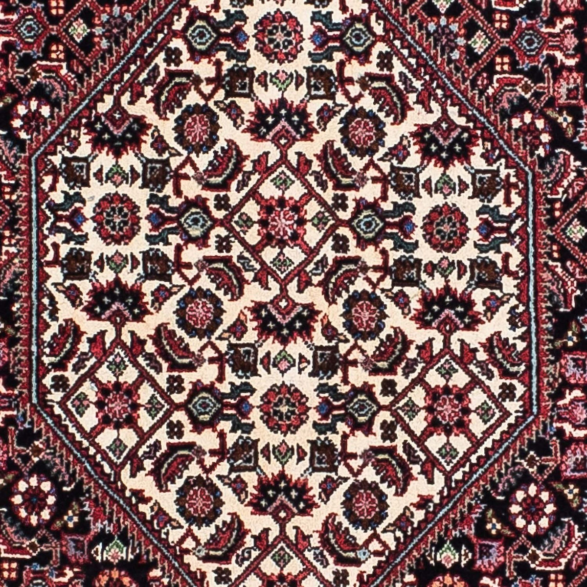 Persisk tæppe - Bijar - 204 x 131 cm - lysrød