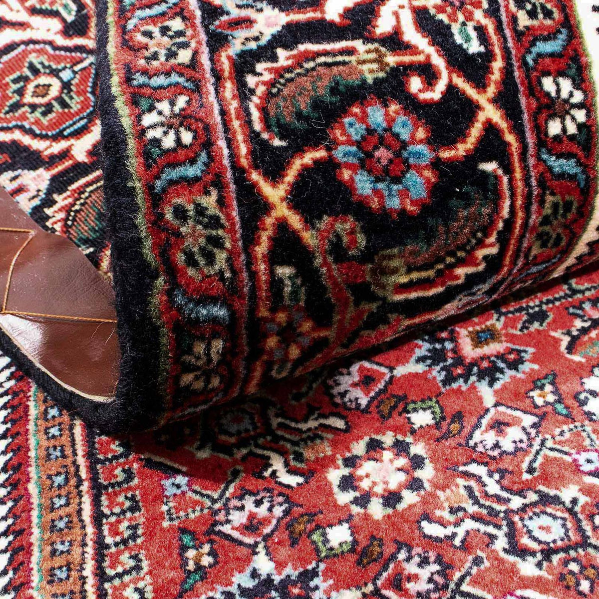 Persisk tæppe - Bijar - 177 x 112 cm - mørkerød