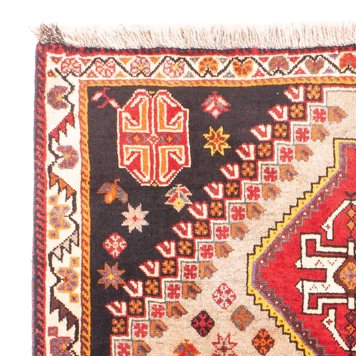 Persisk tæppe - Nomadisk - 160 x 110 cm - lys brun