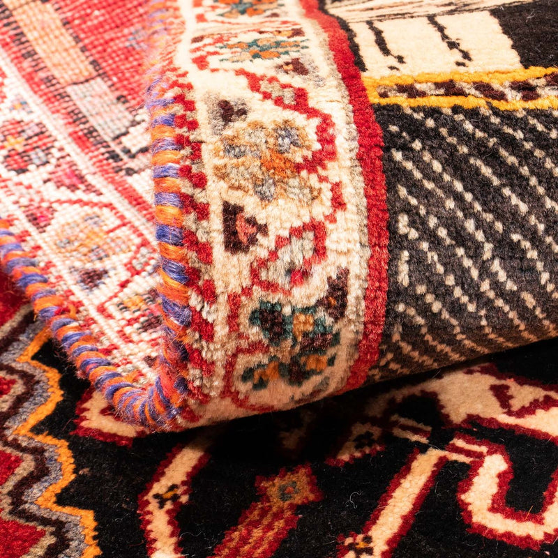 Persisk tæppe - Nomadisk - 148 x 81 cm - mørkerød