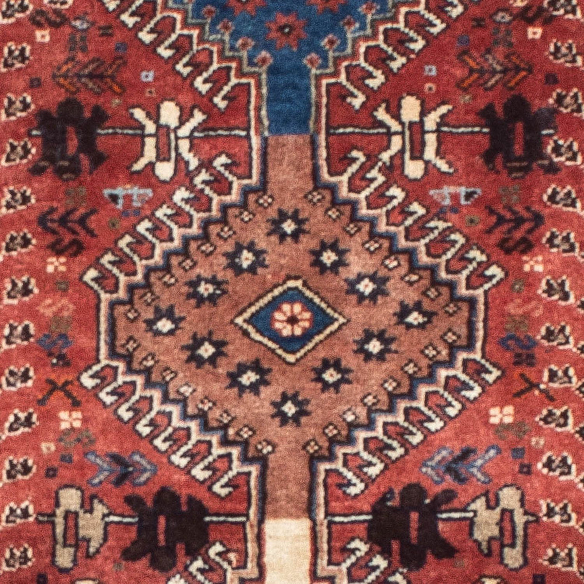 Persisk tæppe - Nomadisk - 153 x 70 cm - lysrød
