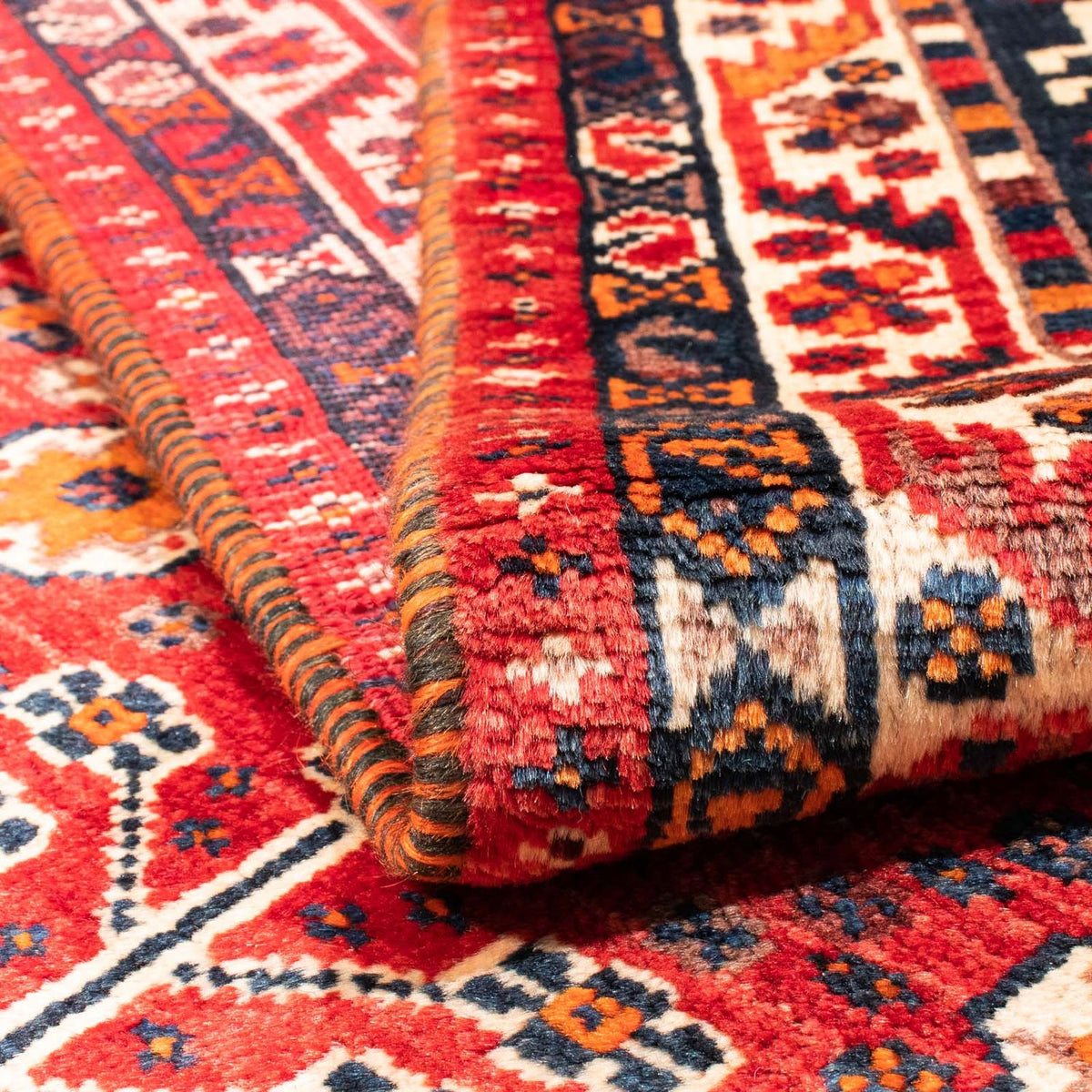 Persisk tæppe - Nomadisk - 161 x 110 cm - mørkerød