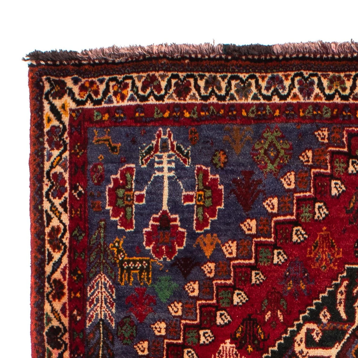 Persisk tæppe - Nomadisk - 163 x 111 cm - mørkerød