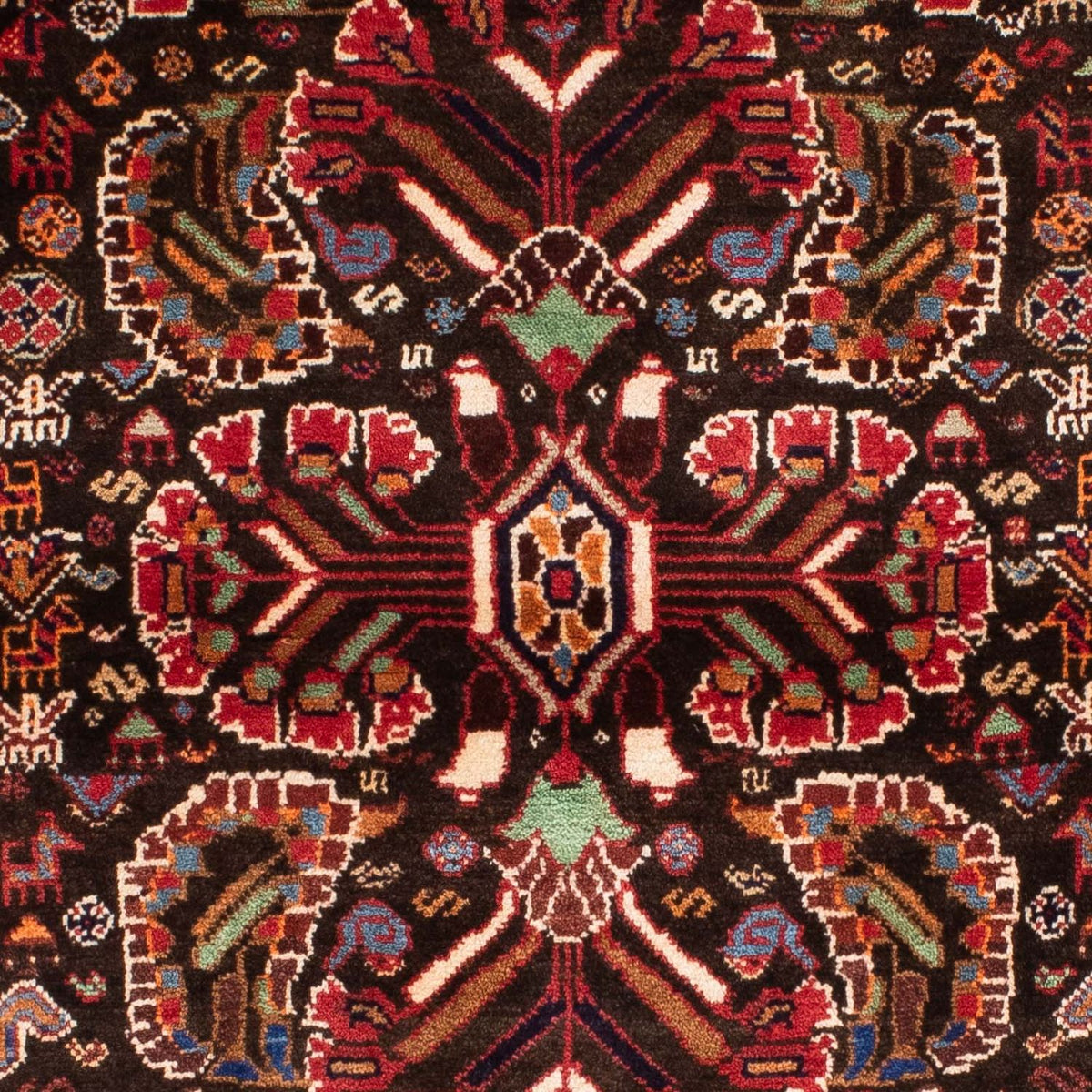 Persisk tæppe - Nomadisk - 160 x 112 cm - mørkeblå