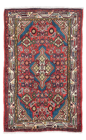 Persisk tæppe - Nomadisk - 128 x 80 cm - lysrød