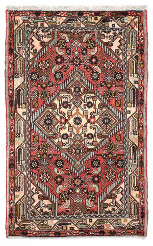 Persisk tæppe - Nomadisk - 123 x 77 cm - lysrød