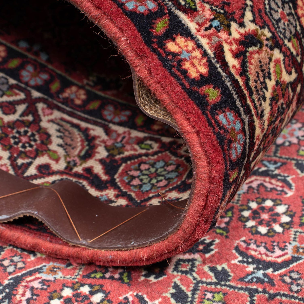 Løber Persisk tæppe - Bijar - 290 x 85 cm - mørkerød