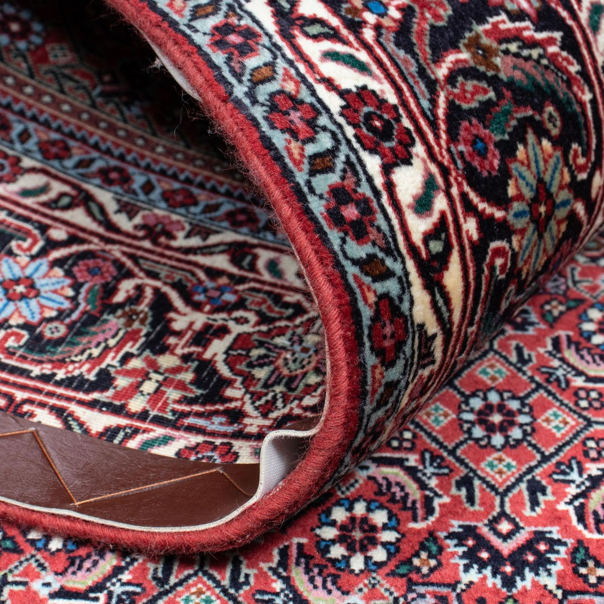 Persisk tæppe - Bijar - 208 x 132 cm - lysrød