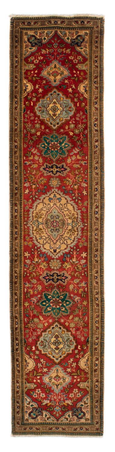 Løber Persisk tæppe - Tabriz - Royal - 365 x 78 cm - rød